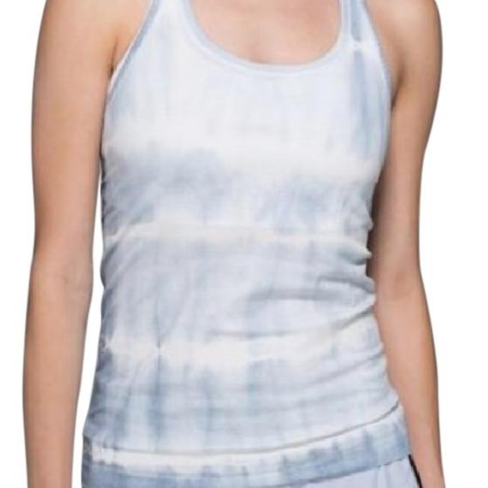 Lululemon Swiftly Tech Tie-dye White Tank